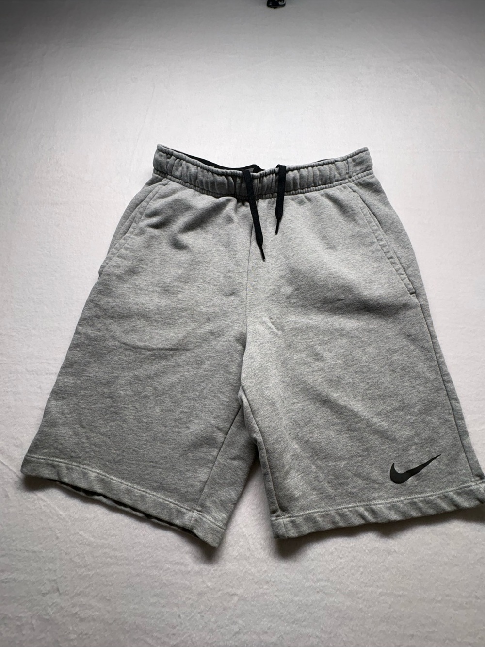 Nike Grey and Black Dri-FIT Drawstring Shorts